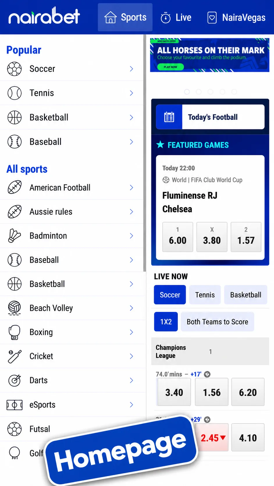 Nairabet Application